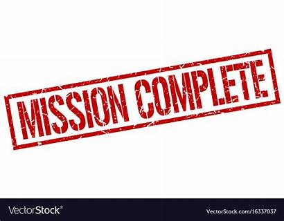 Complete Mission Stamp Vector Royalty