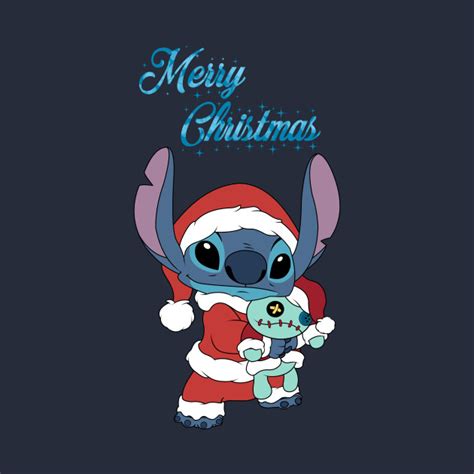 Merry Christmas Stitch Stitch T Shirt Teepublic