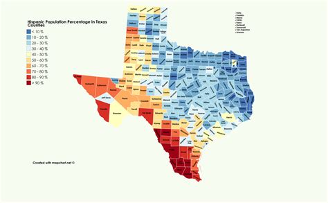 Hispanic Population Percentage Texas Counties 2016 Oc 6900x4275