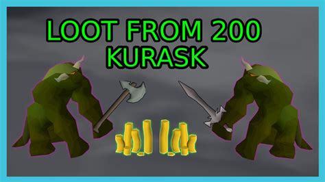 They can also be found in the southern part of the catacombs of kourend, as well as the jormungand's prison after completion of the fremennik exiles (type 2 in the table). OSRS Loot From 200 Kurask (Slayer Guide) - YouTube