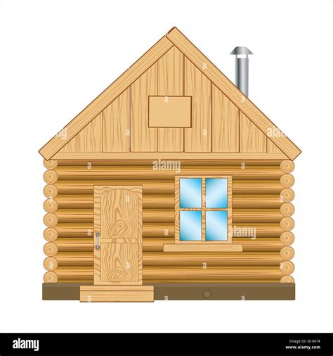 Illustration Of The Wooden Lodge On White Background Stock Vector Image