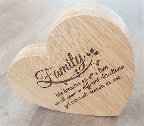 Engraved Wooden Heart Personalised Wooden Heart Irish Wooden Ts