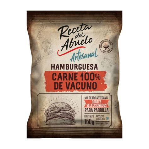 Hamburguesa Vacuno Artesanal Receta Del Abuelo 150 G Supermercado Cugat