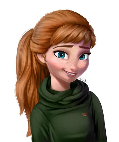Anna But With A Ponytail By Thearcticscarf On Deviantart Rfrozen