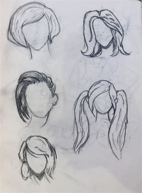 Hair Styles Art Sketches Pencil Sketch Hair Styles