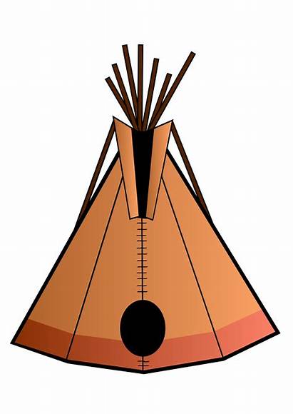 Teepee Clip Clipart Native Svg Americans Sign