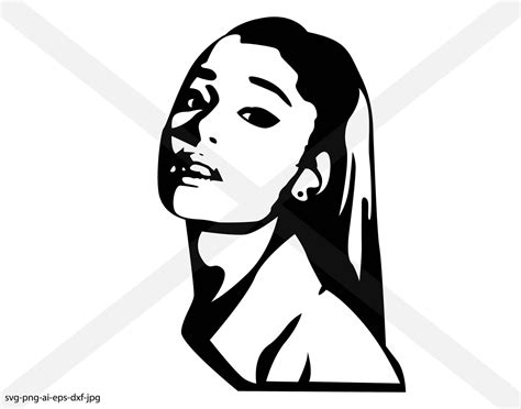 Ariana Grande Silhouette Instant Download Etsy