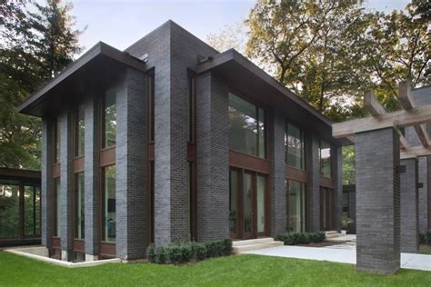 Black Diamond Brick Modern House Exterior Brick Modern Brick House