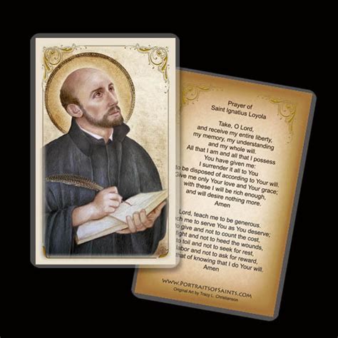 St Ignatius Of Loyola Holy Card Portraits Of Saints