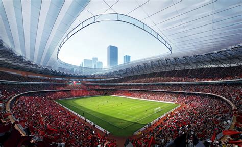 Zaha Hadid Architects Designs Wavy Football Stadium For Xian With