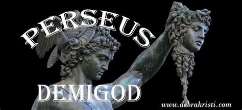 an image of a statue with the words perseus demgod on it
