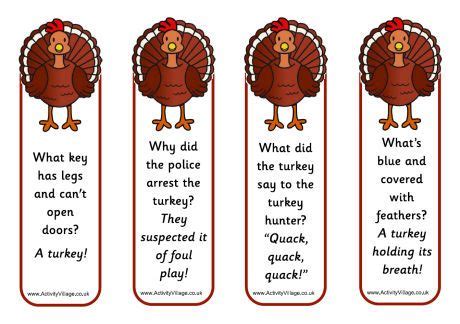After you gobble up the last of your mashed potatoes and pumpkin pie, share some funny thanksgiving jokes and puns. Turkey Jokes Bookmarks | Thanksgiving jokes, Turkey jokes ...