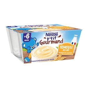 Nestl P Tit Gourmand Dessert Lact Semoule Au Lait Coupelle B B D S