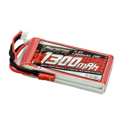 Fms Part 74v2s 1300mah 20c Lipo Battery Jst Plug Rc Model Plane