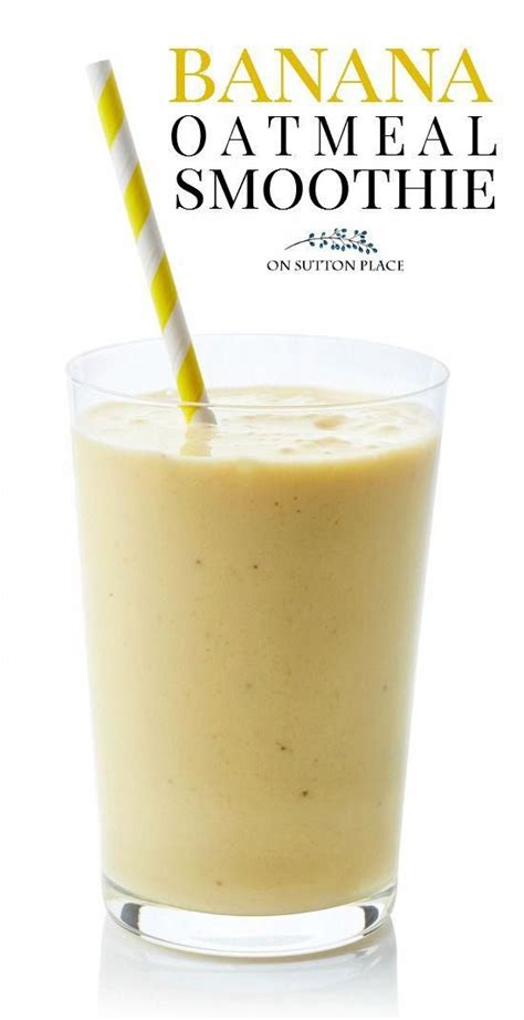 Make This Banana Oatmeal Smoothie With Almond Milk For An Easy Breakfast Or Snack Banana