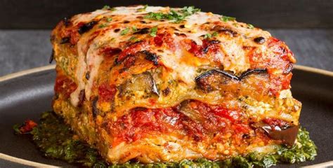 Voluptuous Roasted Vegetable Vegan Lasagna With Puttanesca Sauce  / Download Cooking Directions