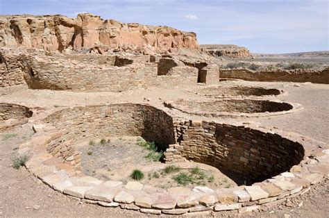 Pueblo Bonito Ruins Chaco Canyon New Mexico Usa Stock Photo Image