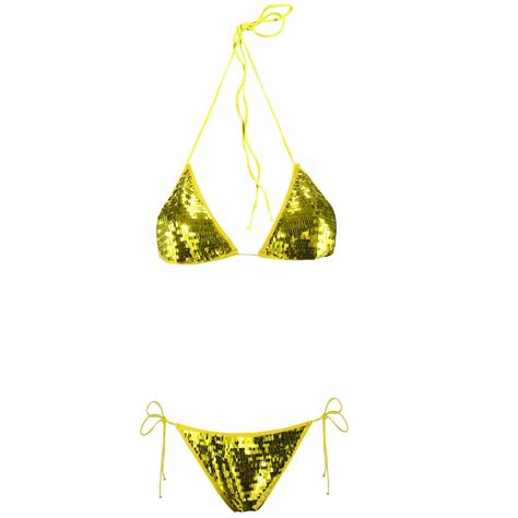 Oseree Sequined Microkini Bikini Set Women Triangle Bikinis