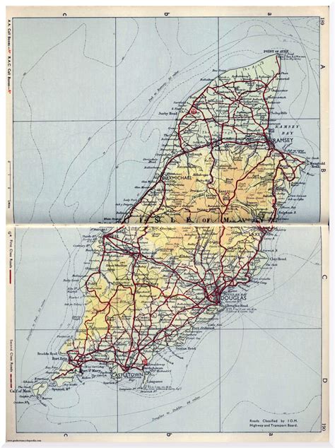 No javascript, no api, no platform dependencies. Large old road map of Isle of Man | Isle of Man | Europe ...