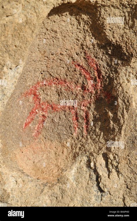 Petroglyph In Joshua Tree Located Near Barker Dam Stock Photo Alamy