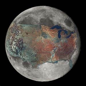 The United States And The Moon Size Comparison Damnthatsinteresting