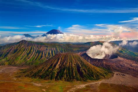 Nature Landscape Indonesia Volcano Clouds Wallpapers