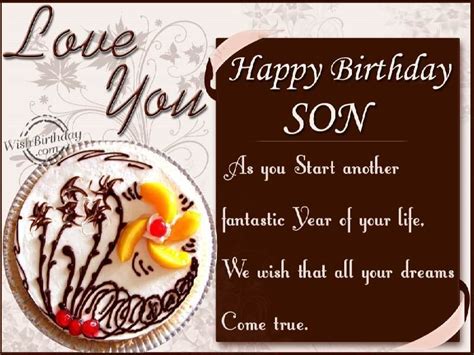 Lucky is the man from whom god gives son and daughter. Birthday Wishes To Son From Parents - WishBirthday.com ...