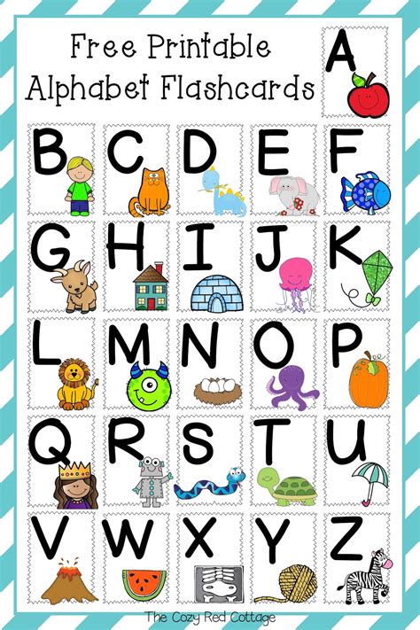 The Cozy Red Cottage: Free Printable Alphabet Flashcards