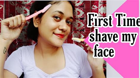 Shaving My Face For The First Time So Satisfying 😌 Poushika Youtube