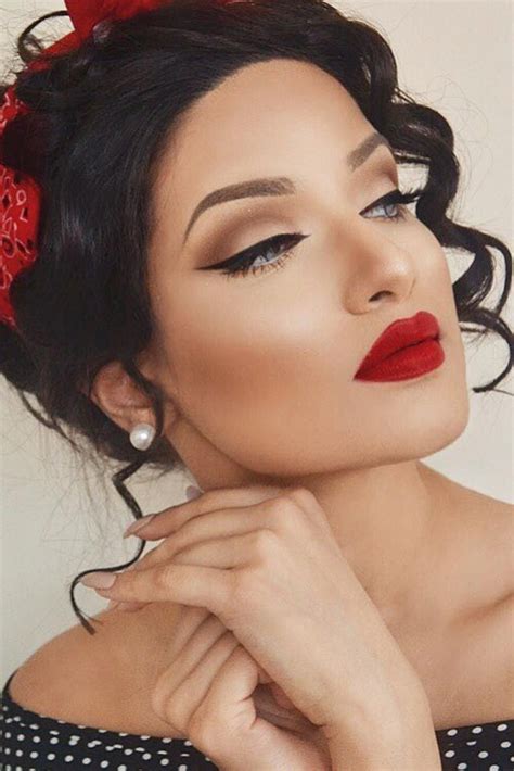 27 Awesome Eye Makeup Tips For You To Try Wedding Makeup Vintage Eye Makeup Styles Red Lip