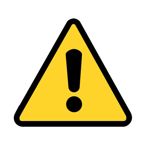 Triangle Warning Sign With An Exclamation Mark Vector Drawing Free Svg