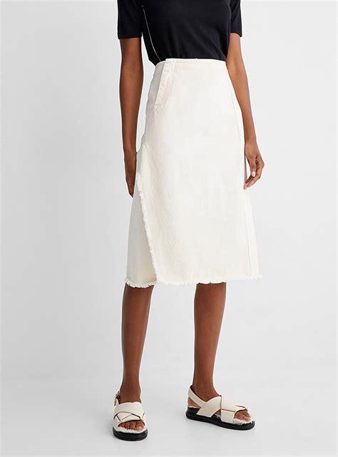 Vintage White Denim Skirt Marni Simons