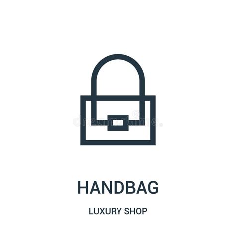 handbag icon vector from luxury shop collection thin line handbag outline icon vector