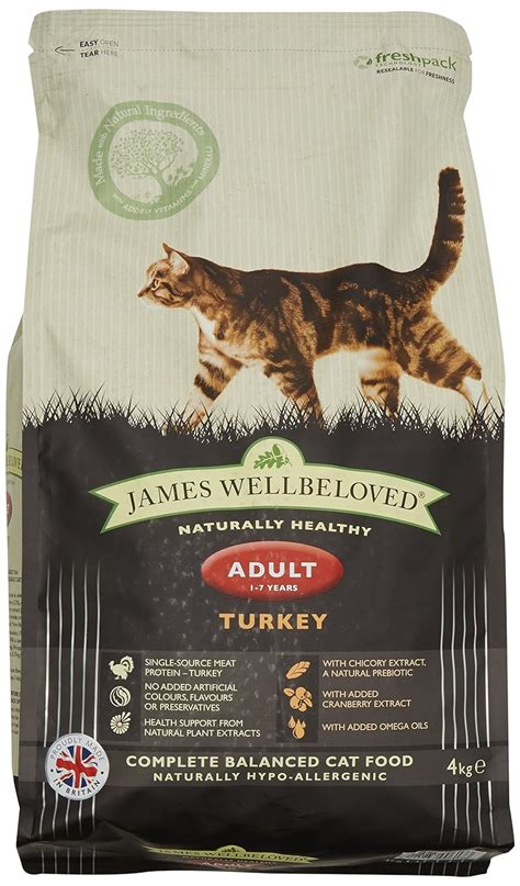 James Wellbeloved Complete Dry Adult Cat Food Turkey And Rice 4 Kg