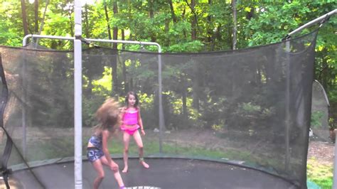 7 and 8 year old gymnastics tricks on trampoline youtube