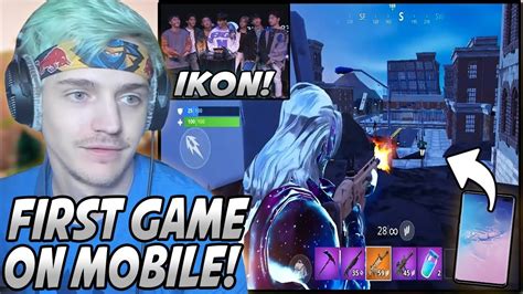 Ninja And Ikon Played Mobile Fortnite For The First Time In The New