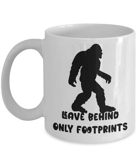 Bigfoot Mug Leave Behind Only Footprints Sasquatch Coffee Cup Mugs