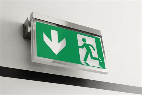 Stainless Steel Emergency Exit Lighting By Exii Architectural