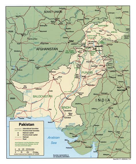 Large Detailed Political And Administrative Map Of Pakistan With Roads