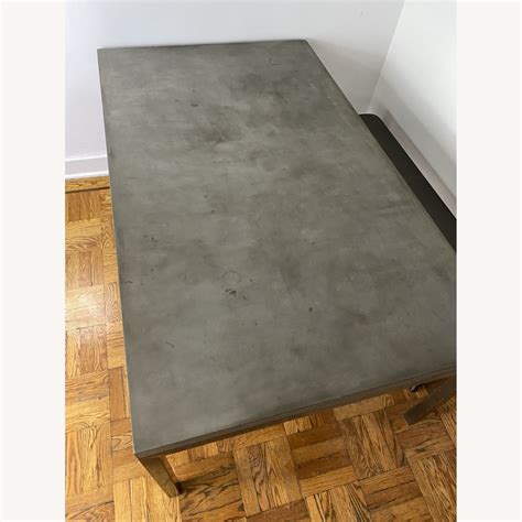 Crate And Barrel Parsons Concretesteel Dining Table Aptdeco