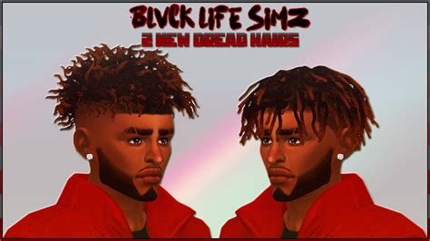 2 New Dreads Hairs Simz N Blvck Sims Hair Sims 4 Hair Male Sims