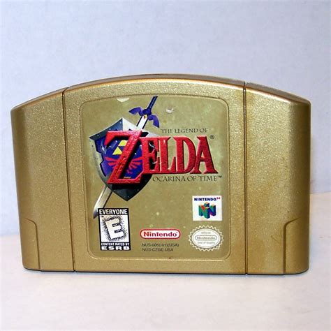Legend Of Zelda Ocarina Of Time Gold Cartridge ~ N64 Nintendo 64