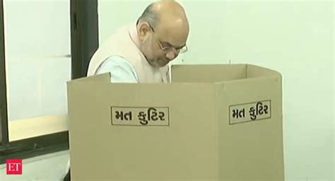 Gujarat Municipal Elections Amit Shah Casts His Vote In Ahmedabad The Economic Times Video