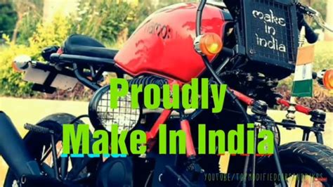 Modified Bikes Indias First Hero Passion With Centre Hub Steering