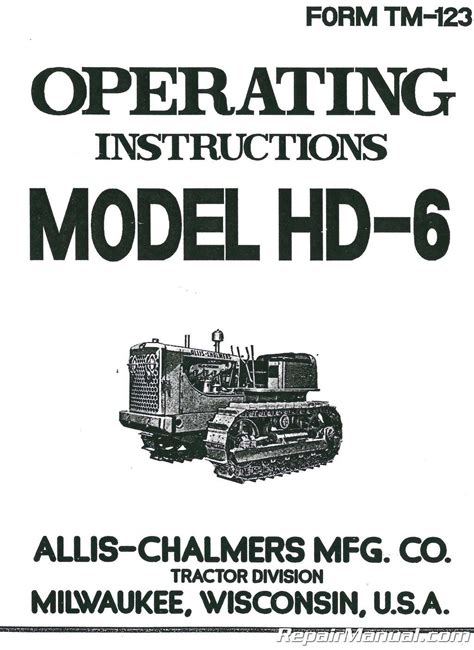 Allis Chalmers Hd6 Owners Manual Where To Buy Tigraphic Calculator