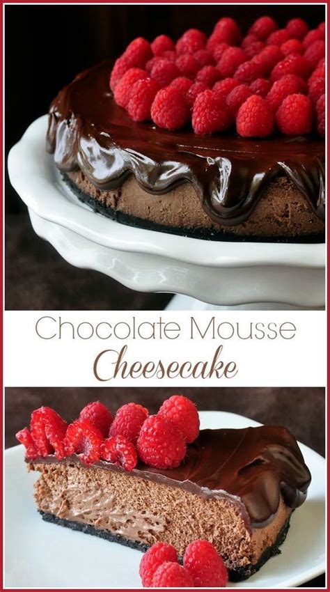 Coffee chocolate mousse is a simple yet elegant dessert, perfect for a sweet finish to dinner or if coffee chocolate mousse is so easy to make and serve. Chocolate Mousse Cheesecake | Rezept | Kuchen ohne backen ...