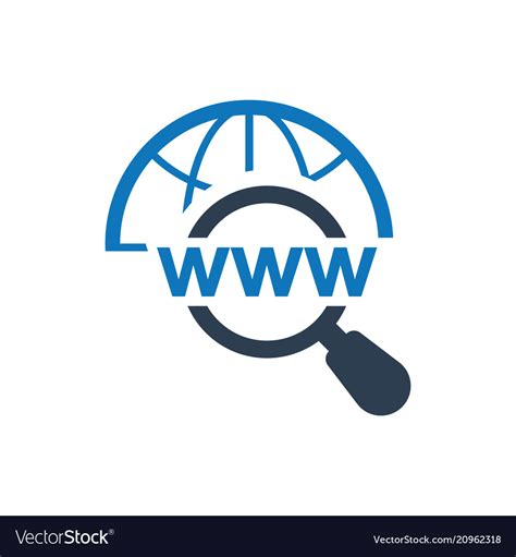 Domain Search Icon Royalty Free Vector Image Vectorstock