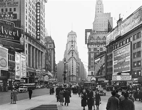 Times Square January 1938 New York City Photos New York Photos New