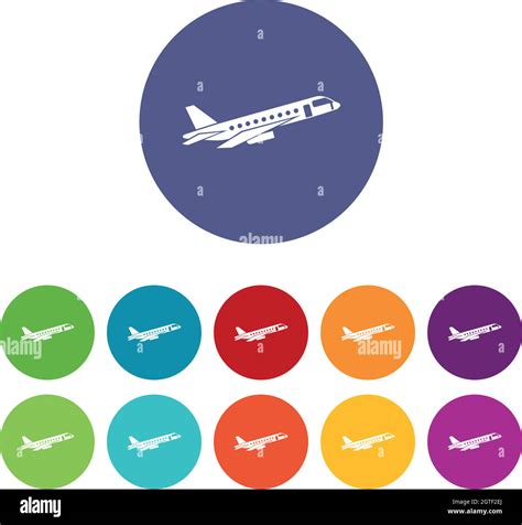 Airplane Taking Off Set Icons Stock Vector Image And Art Alamy