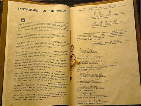 Japanese Instrument Of Surrender